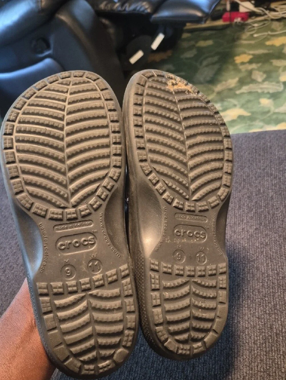 CROCS Kids Black Thong Flip Sandals